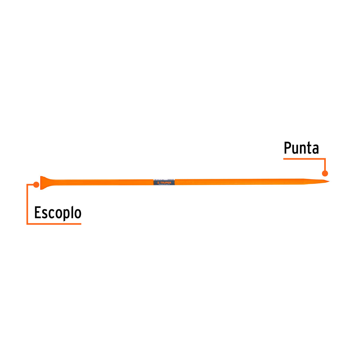 Barreta de punta de 7/8' x 125 cm, escoplo 60 mm, Truper