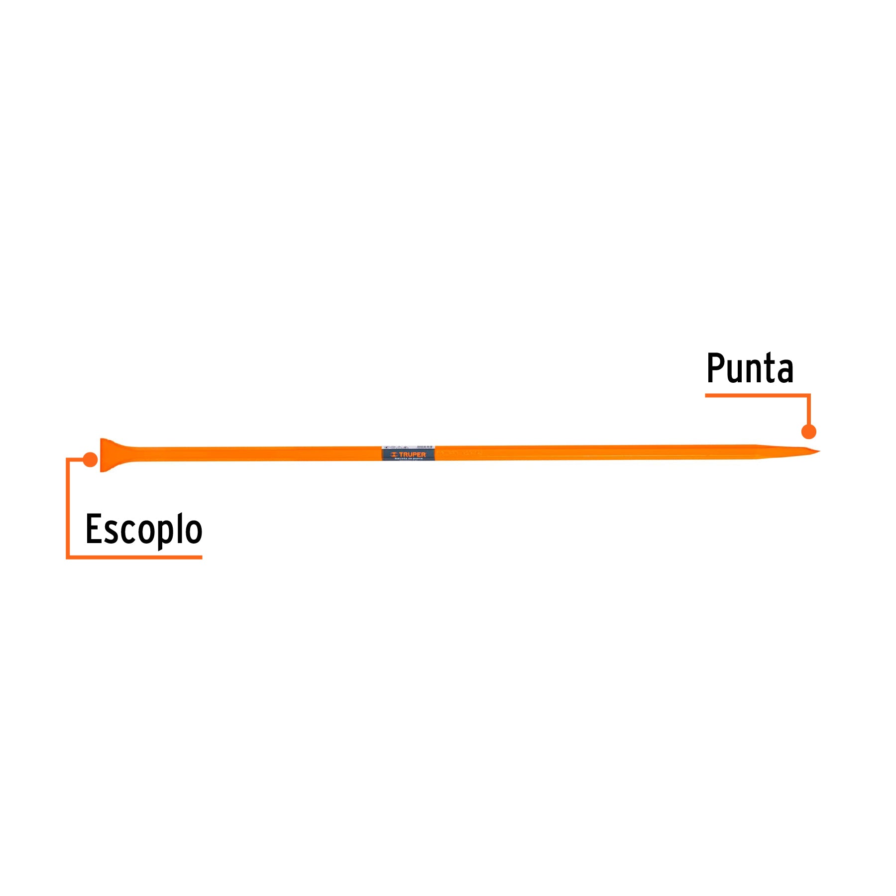 Barreta de punta de 7/8' x 125 cm, escoplo 60 mm, Truper