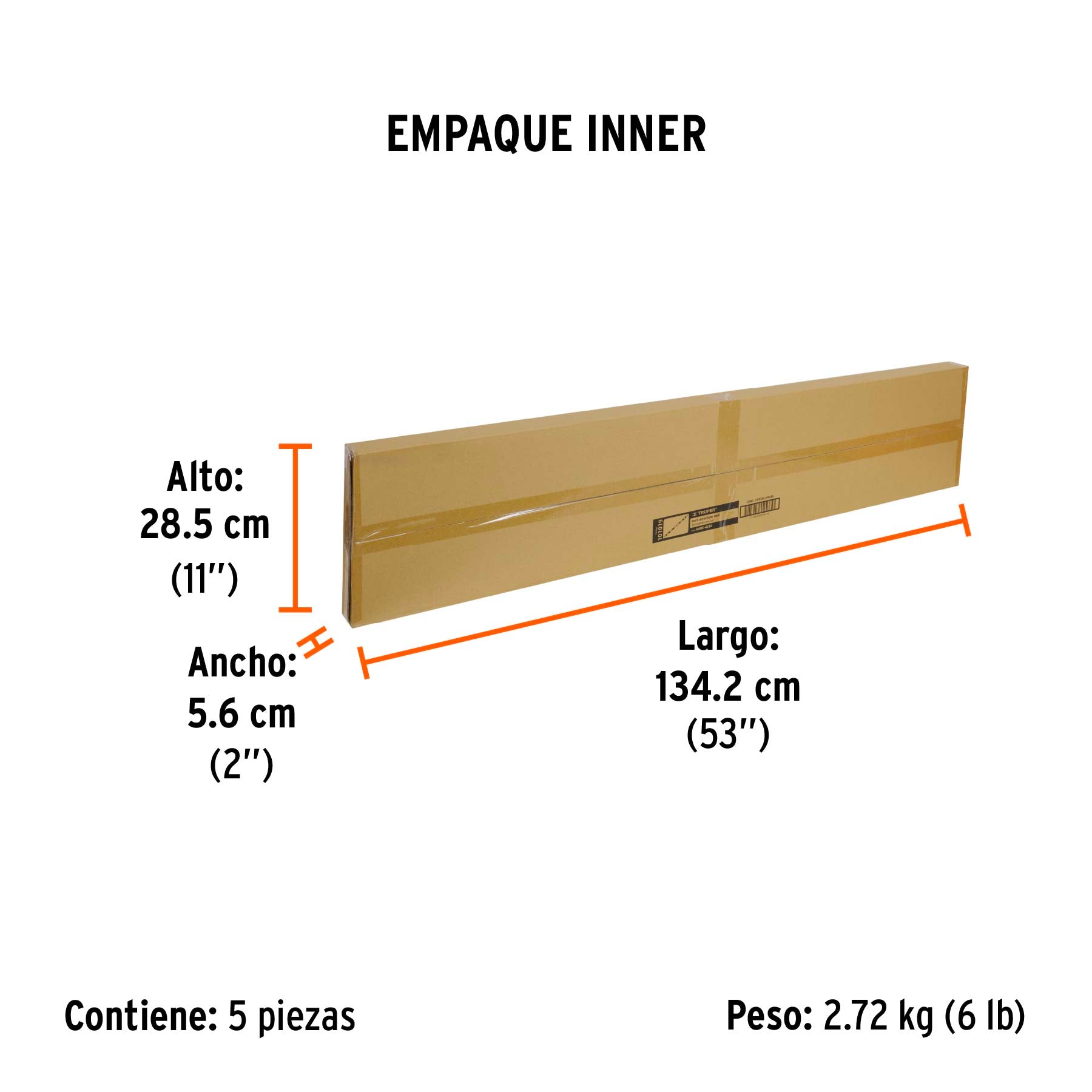 Barra extensible de 1.3 a 2.1 m reflejante para conos