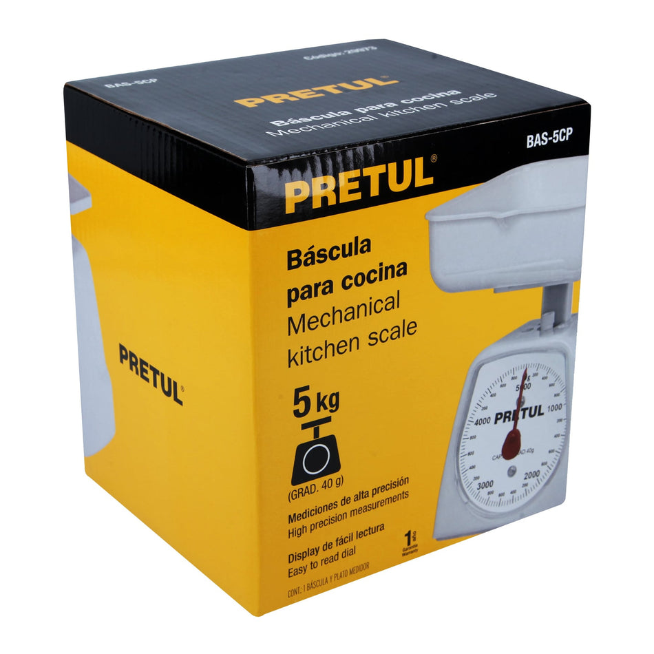 Báscula mecánica para cocina 1 Kg, Pretul 1 Kg