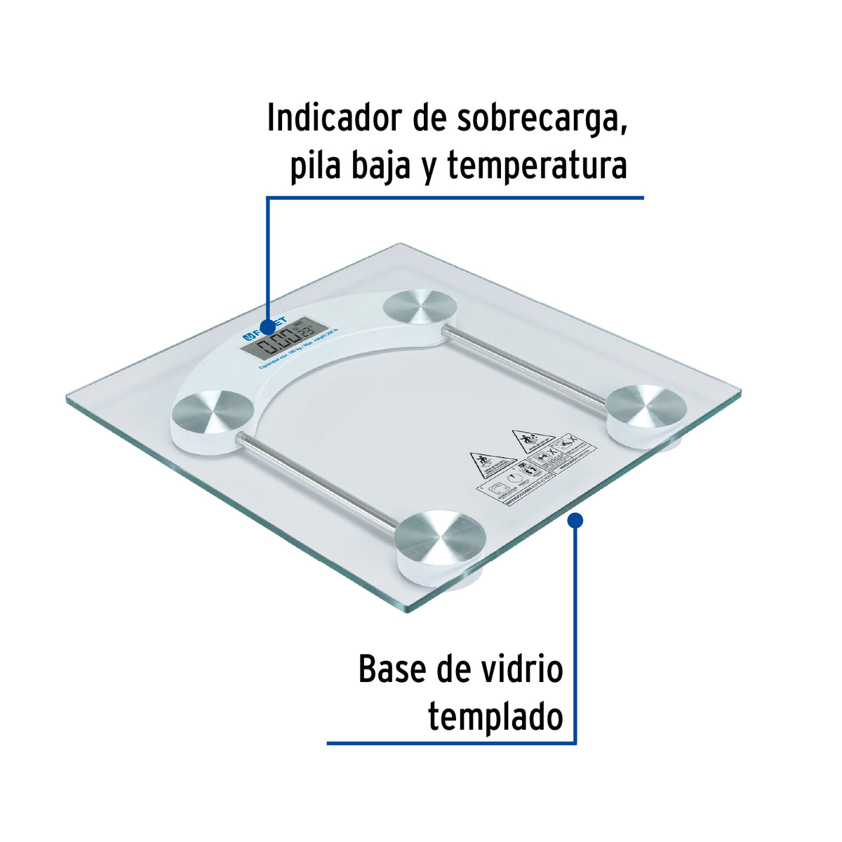 Bascula digital 180kg para bano FOSET