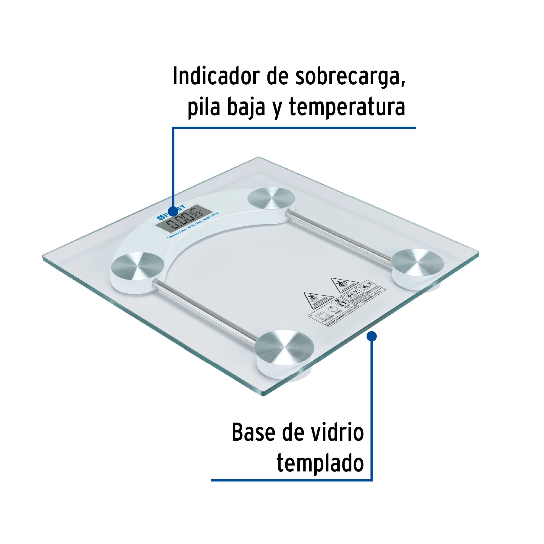 Bascula digital 180kg para bano FOSET