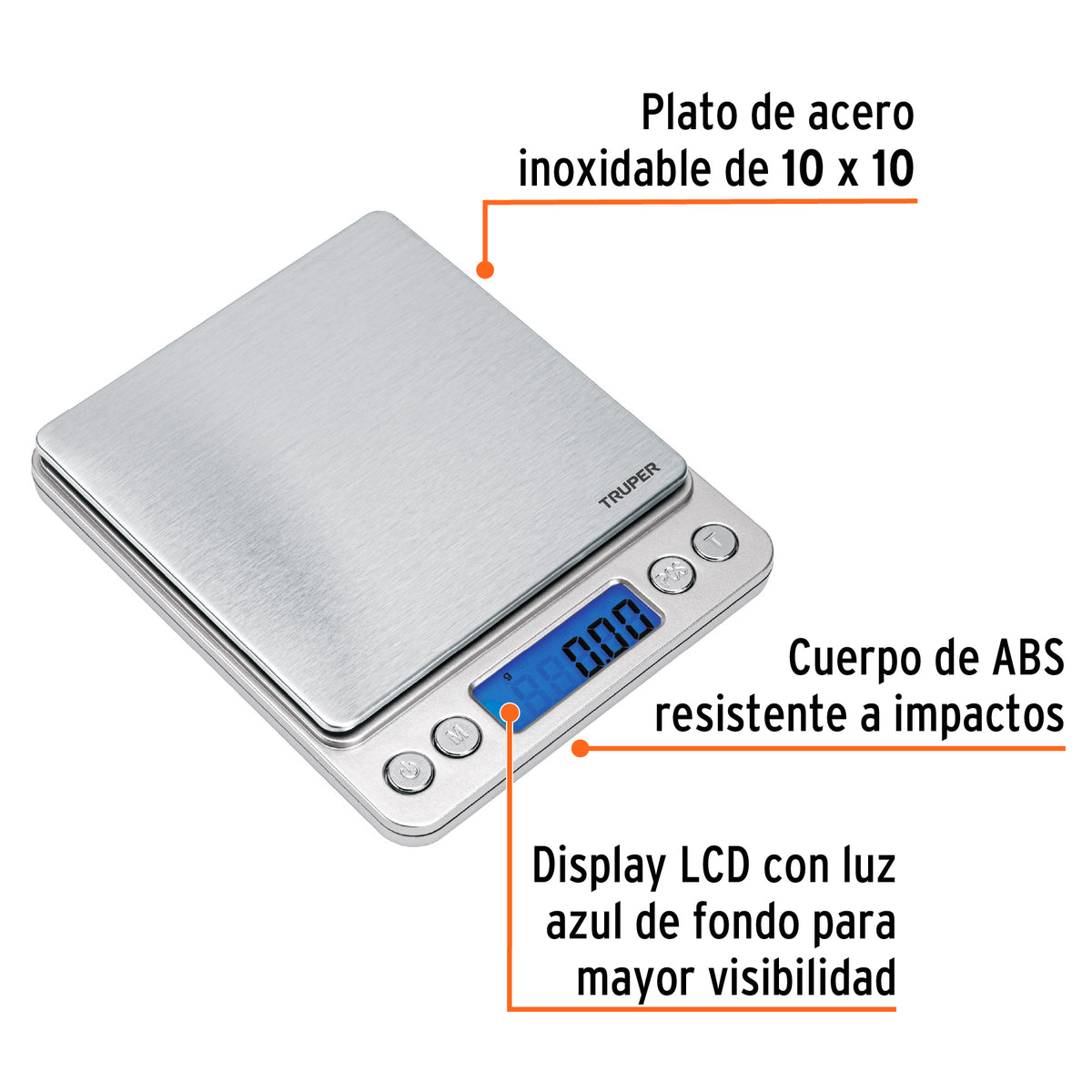 Bascula electronica de precision de bolsillo 500 g Truper