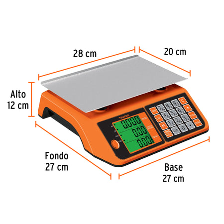 Bascula electronica multifunciones Truper 20 kg