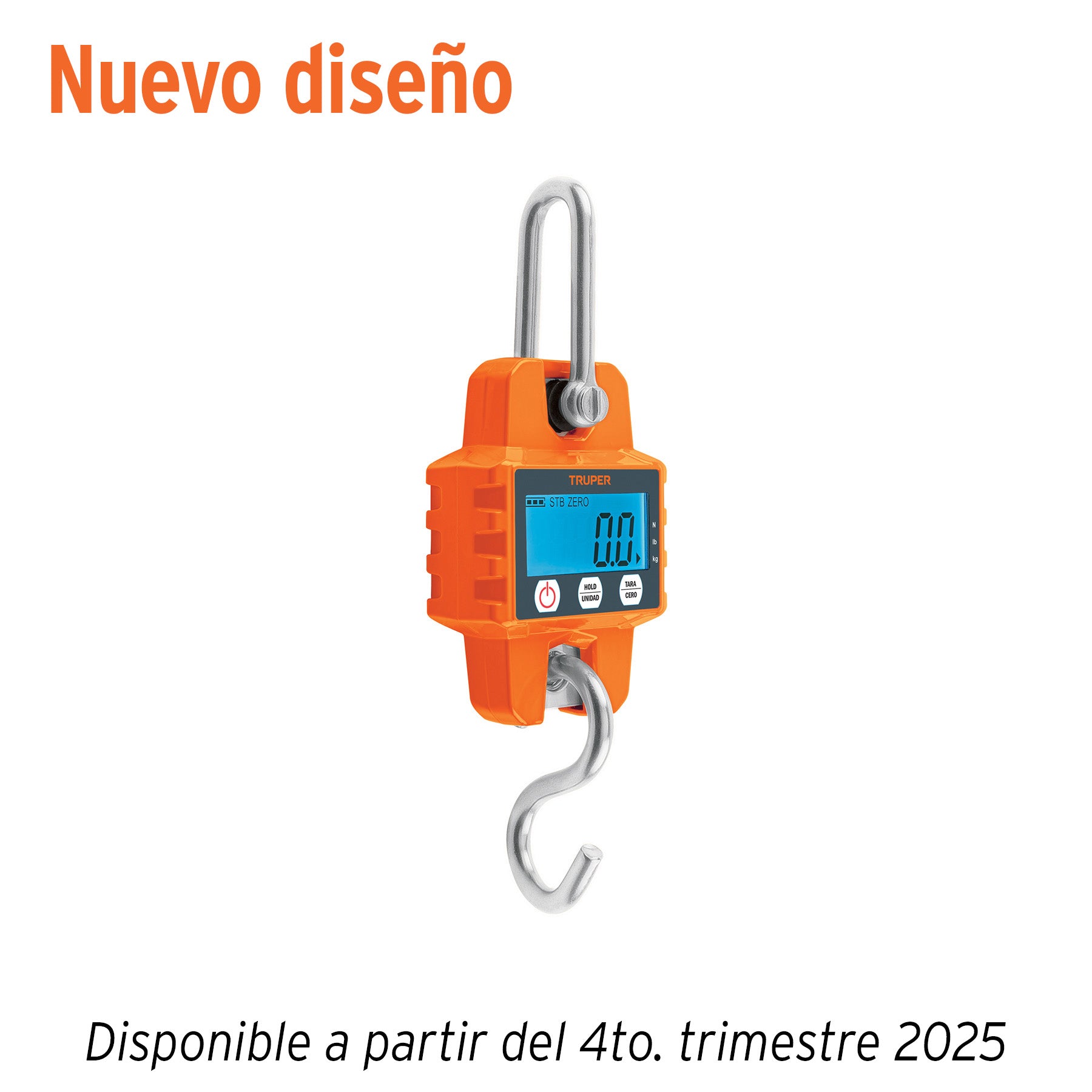 Bascula electronica colgante de pilas 300 kg Truper