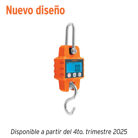 Bascula electronica colgante de pilas 300 kg Truper