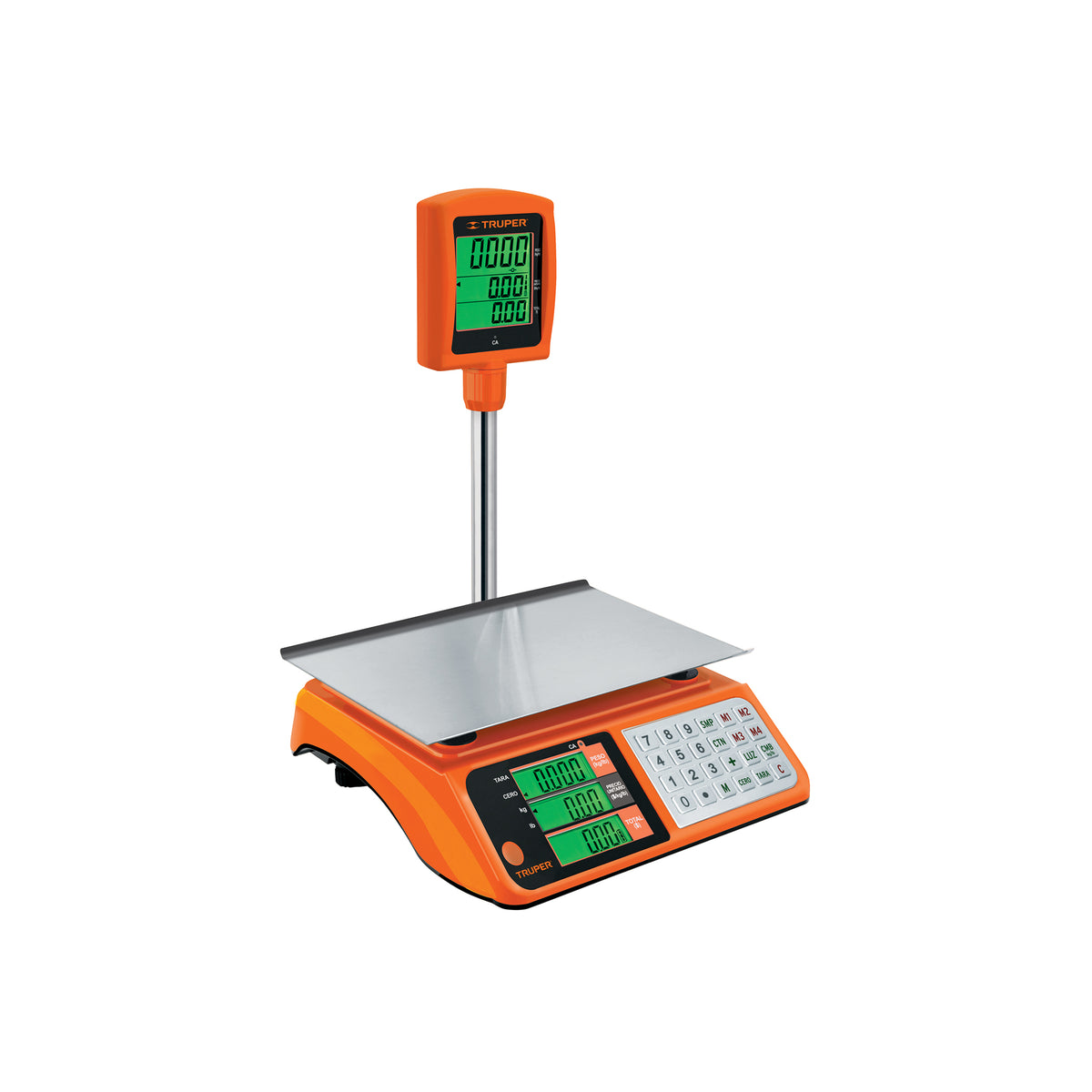Bascula electronica multifunciones con torreta 40 kg Truper