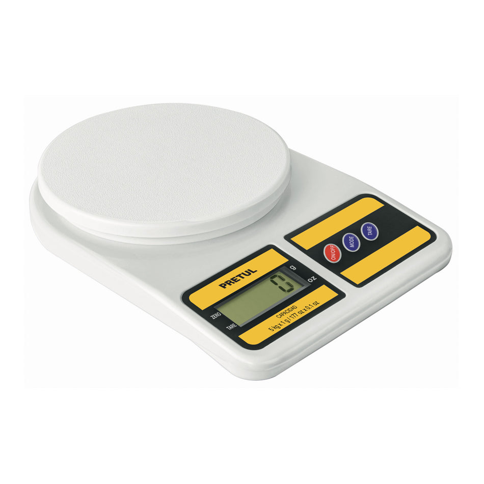 Bascula digital para cocina plato de poliprop 5 kg Pretul