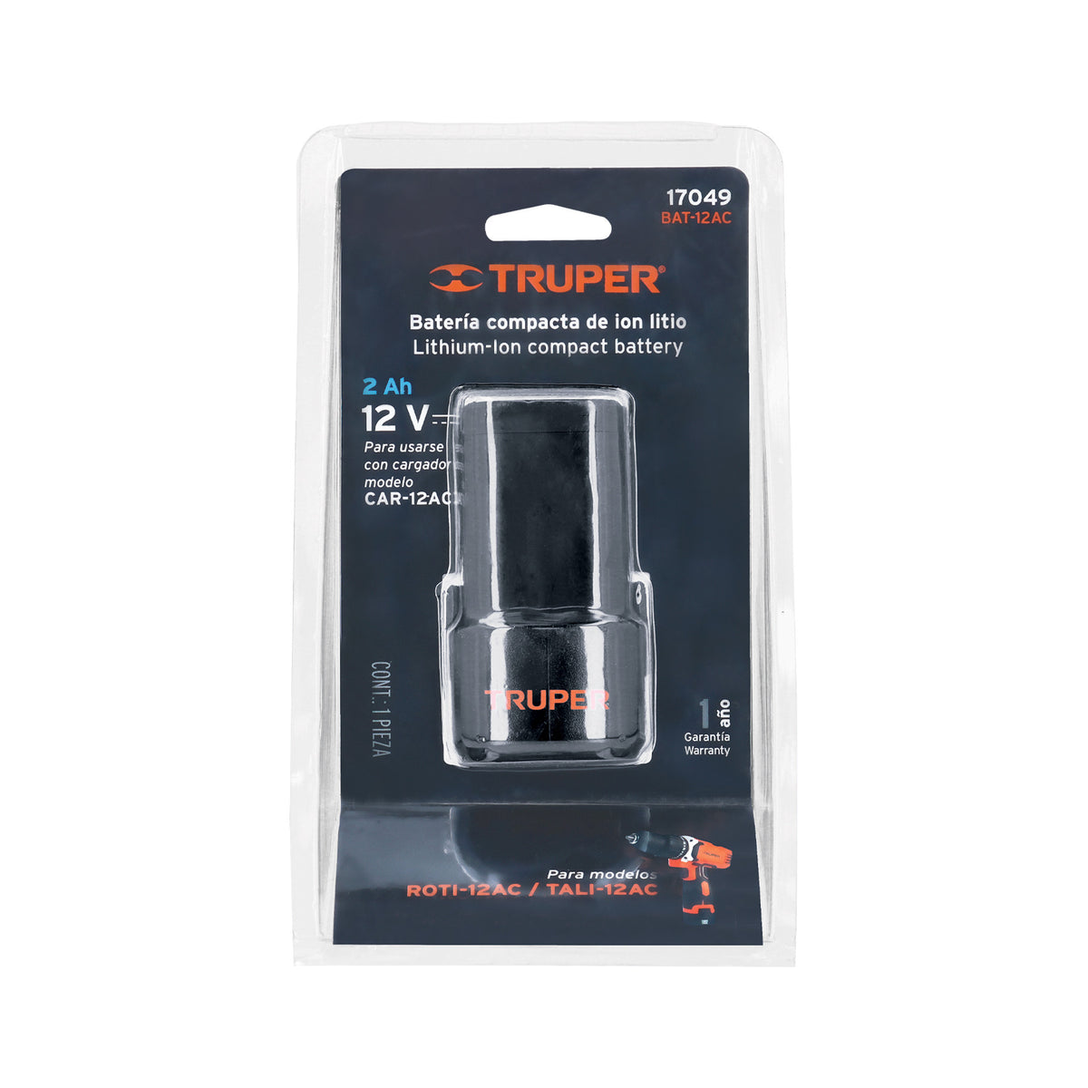 Rotomartillo compacto 3/8" 12V 1 bateria 2Ah PRO