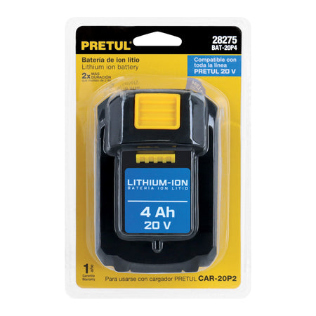 Bateria ion litio 20V 4 Ah PRETUL