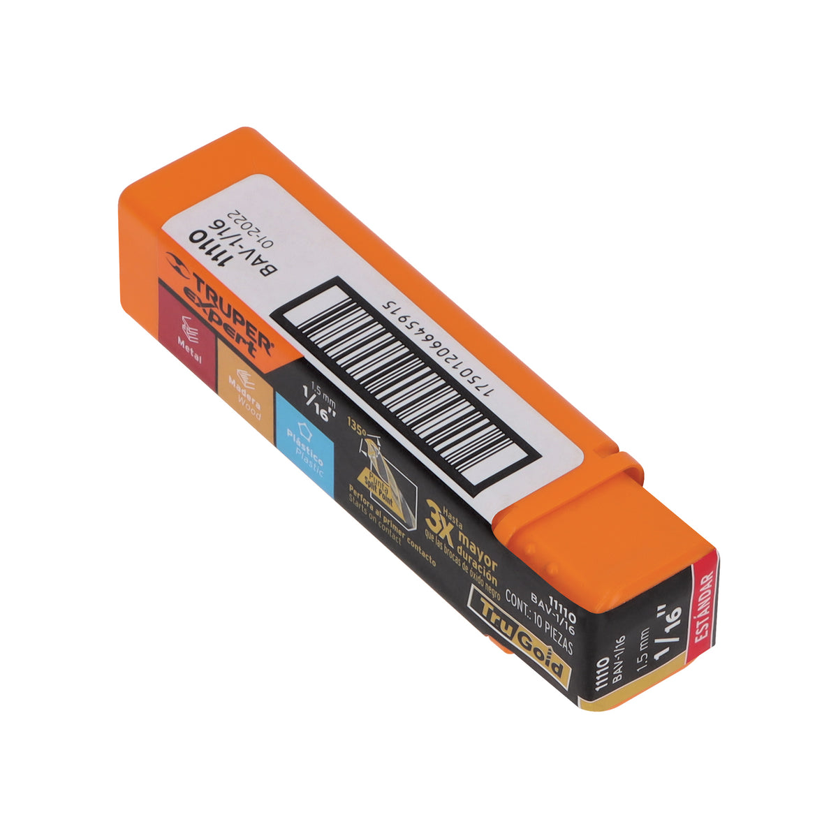 Broca HSS Trugold para metal Truper Expert 1/16"