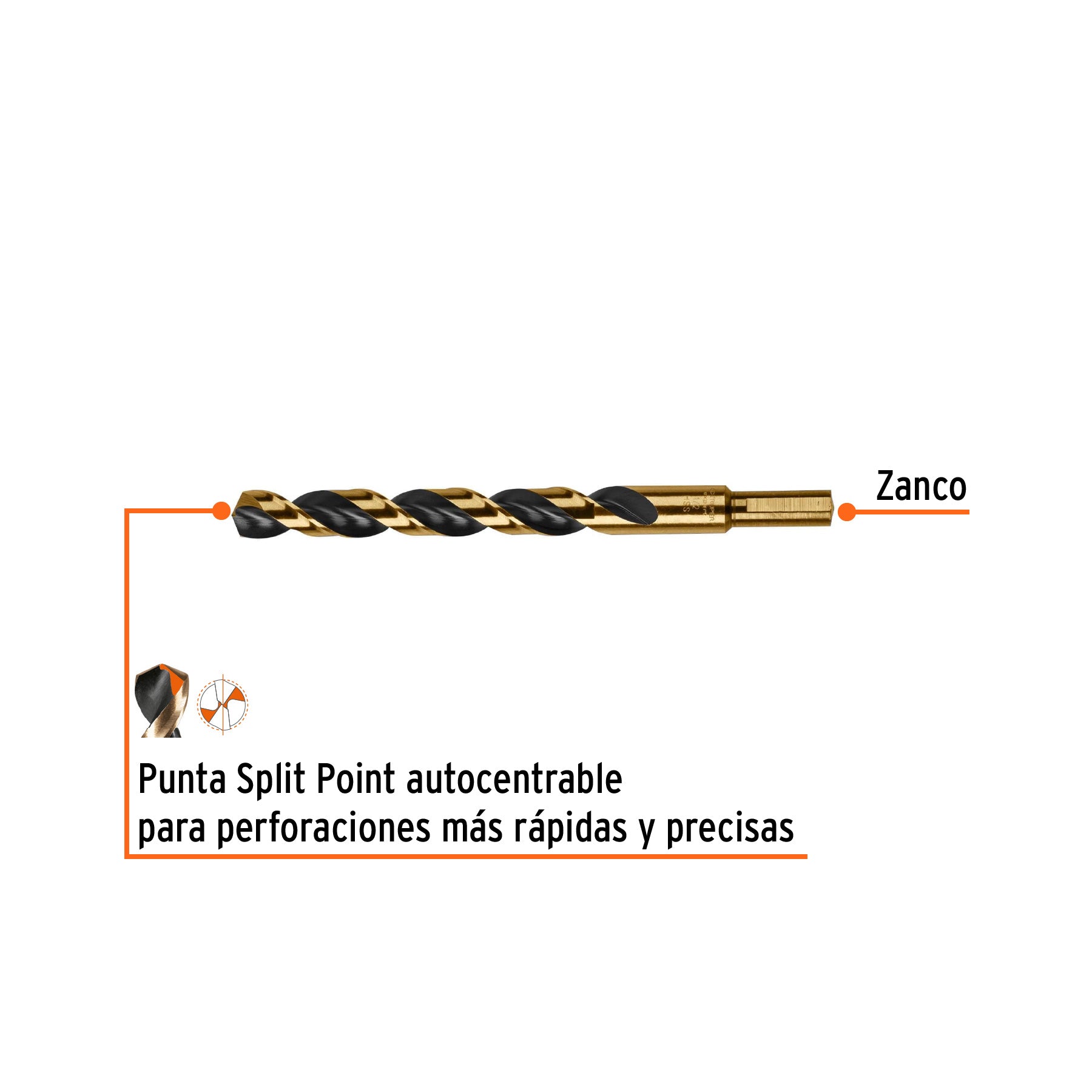 Broca HSS 1/2' Trugold para metal en blíster, EXPERT