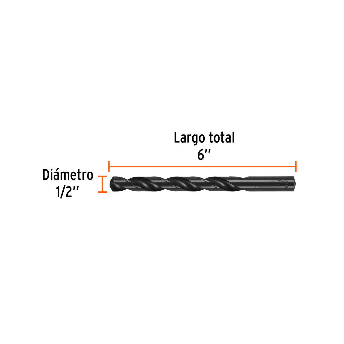 Broca HSS Trublack para metal Truper 1/2"