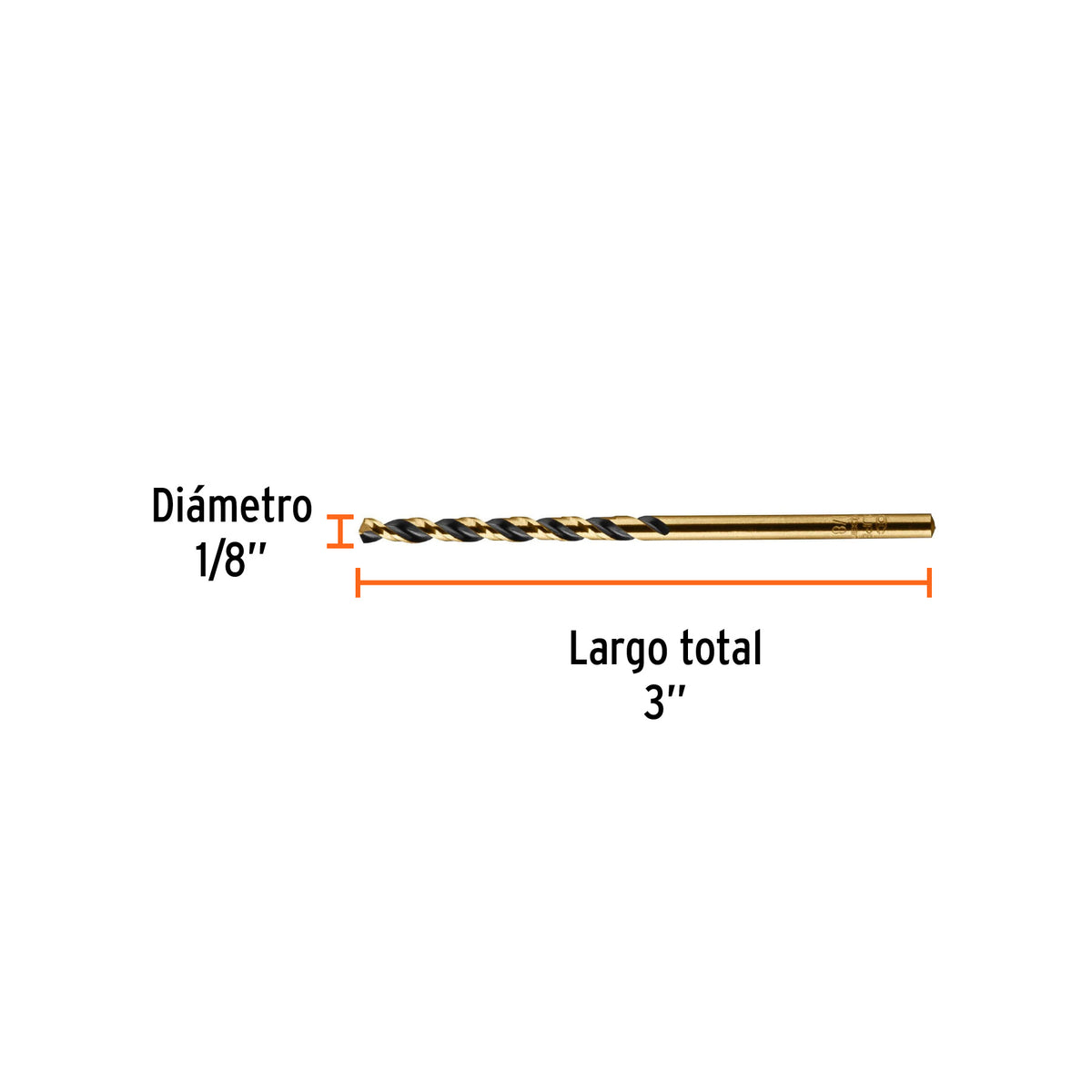 Broca HSS Trugold para metal en blister EXPERT 1/8"