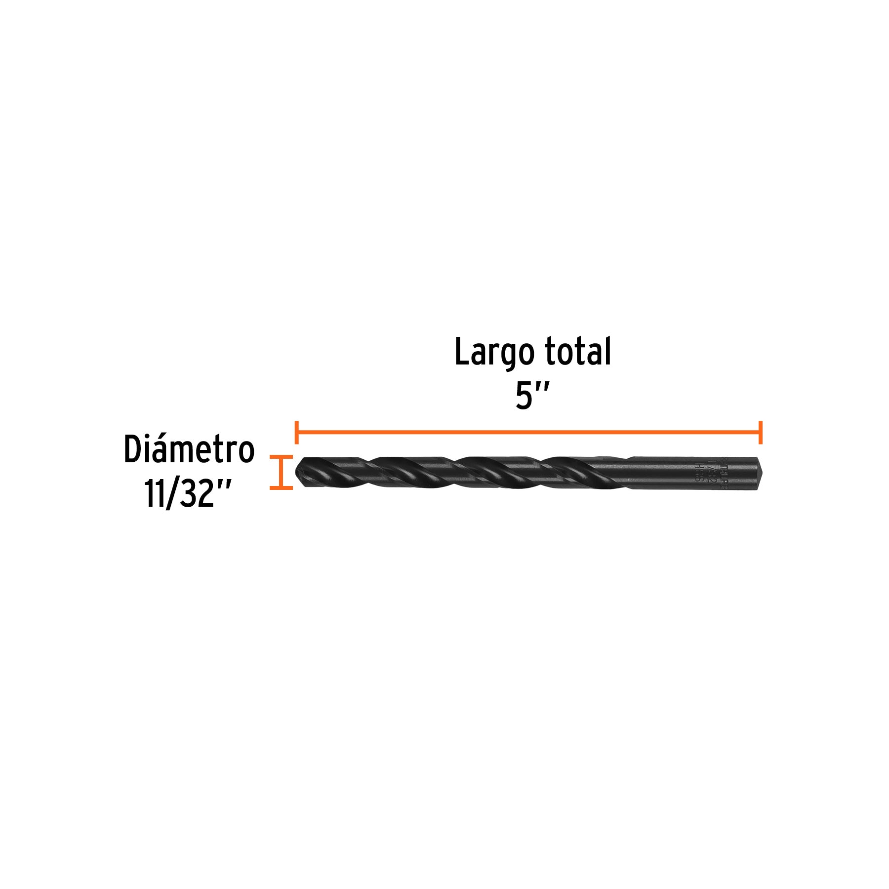 Broca HSS Trublack para metal Truper 11/32"