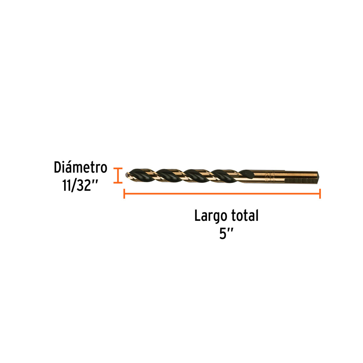 Broca HSS Trugold para metal Truper Expert 11/32"