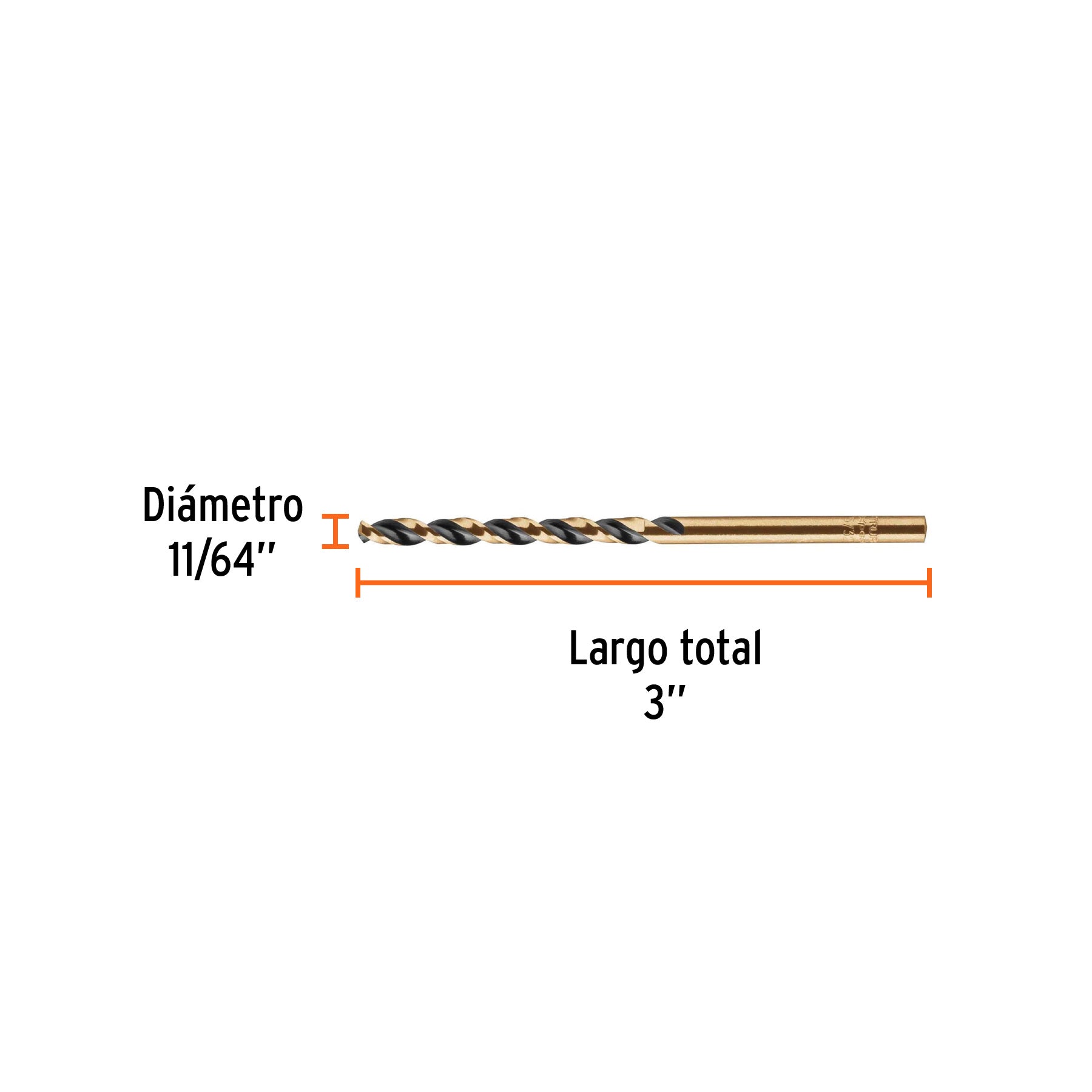 Broca HSS Trugold para metal en blister EXPERT 11/64"