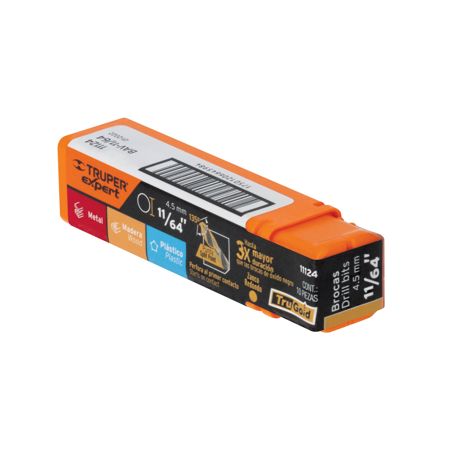 Broca HSS Trugold para metal Truper Expert 11/64"