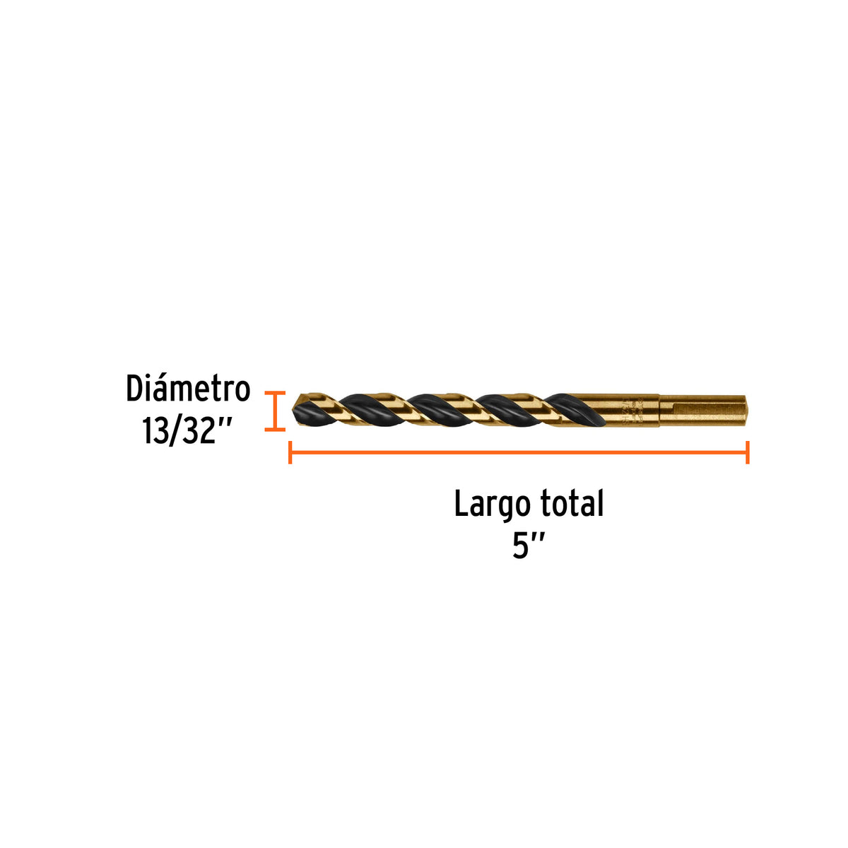 Broca HSS Trugold para metal Truper Expert 13/32"