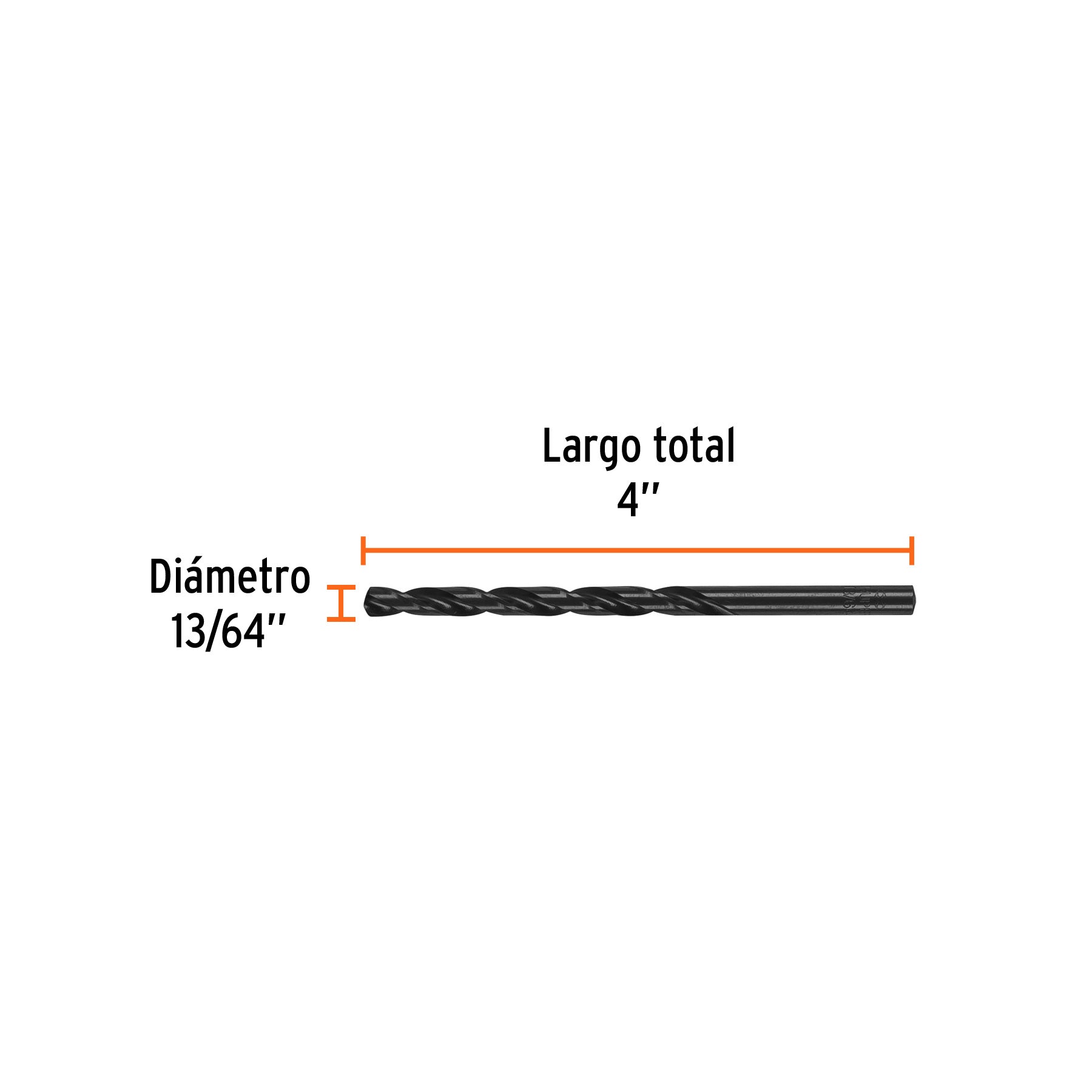 Broca HSS Trublack para metal Truper 13/64"