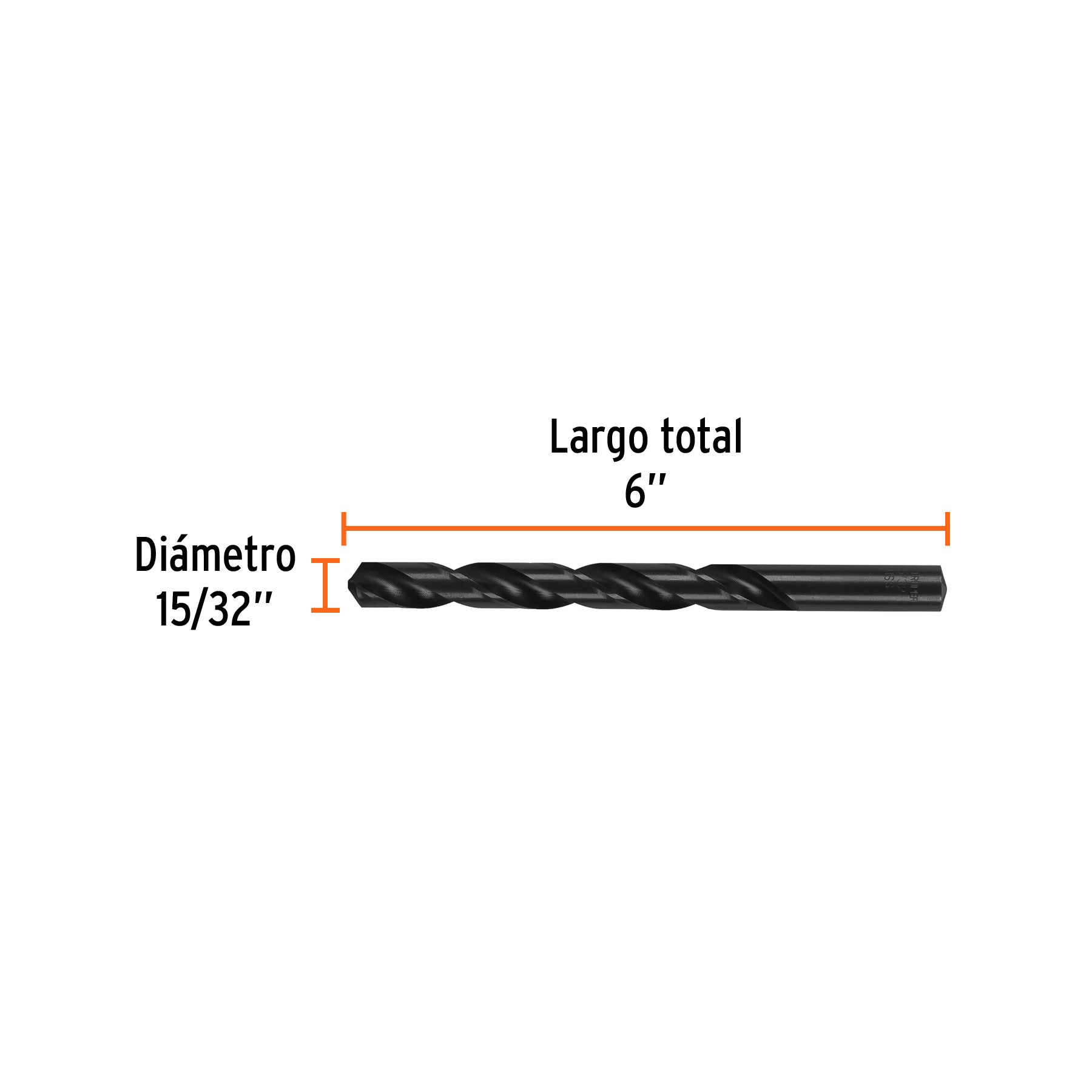 Broca HSS Trublack para metal Truper 15/32"