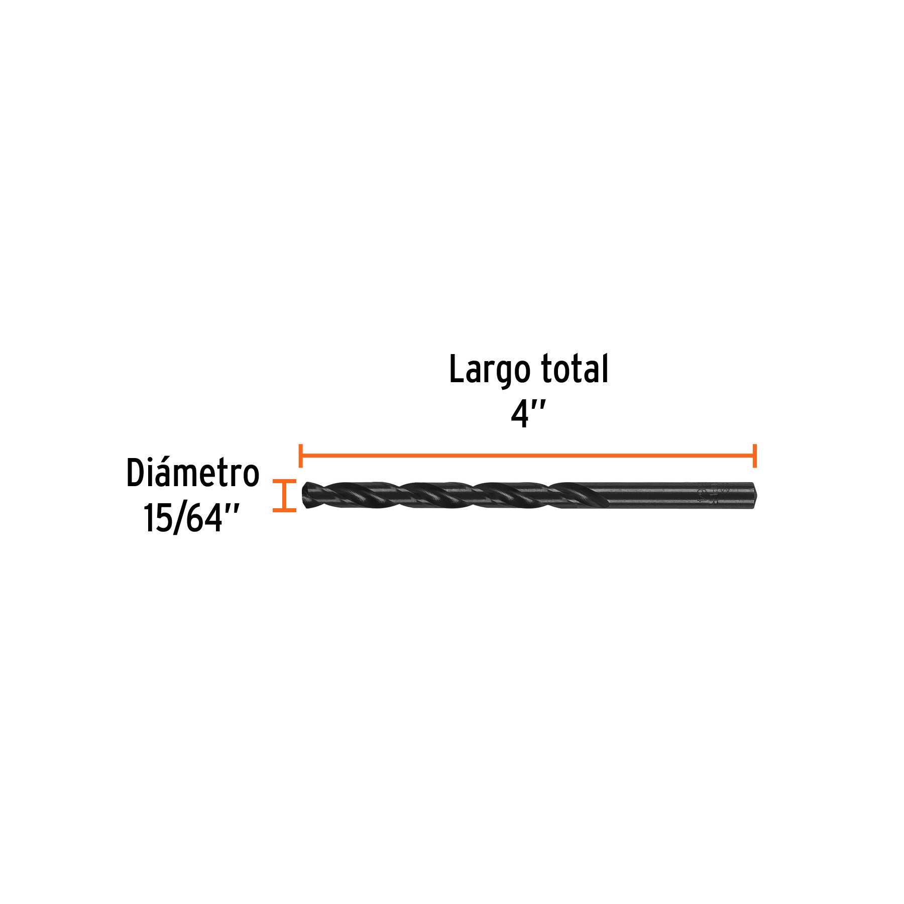 Broca HSS Trublack para metal Truper 15/64"