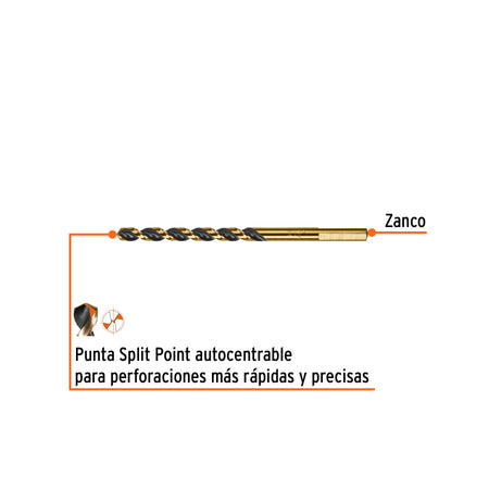 Broca HSS Trugold para metal Truper Expert 15/64"