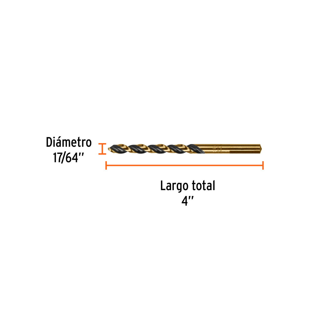 Broca HSS Trugold para metal Truper Expert 17/64"