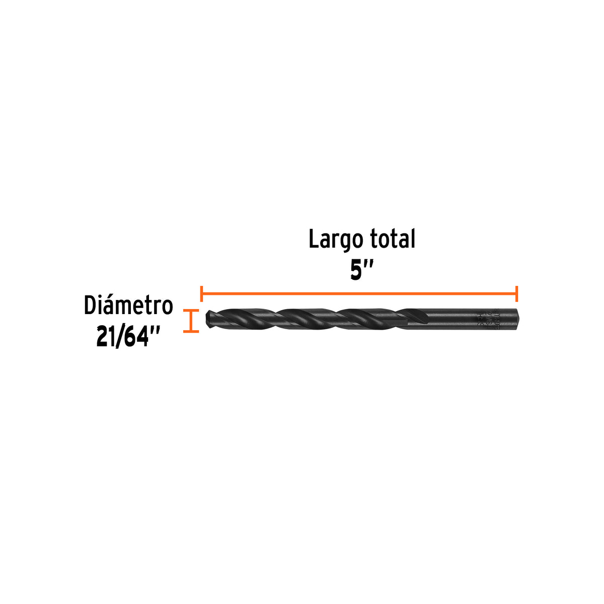 Broca HSS Trublack para metal Truper 21/64"