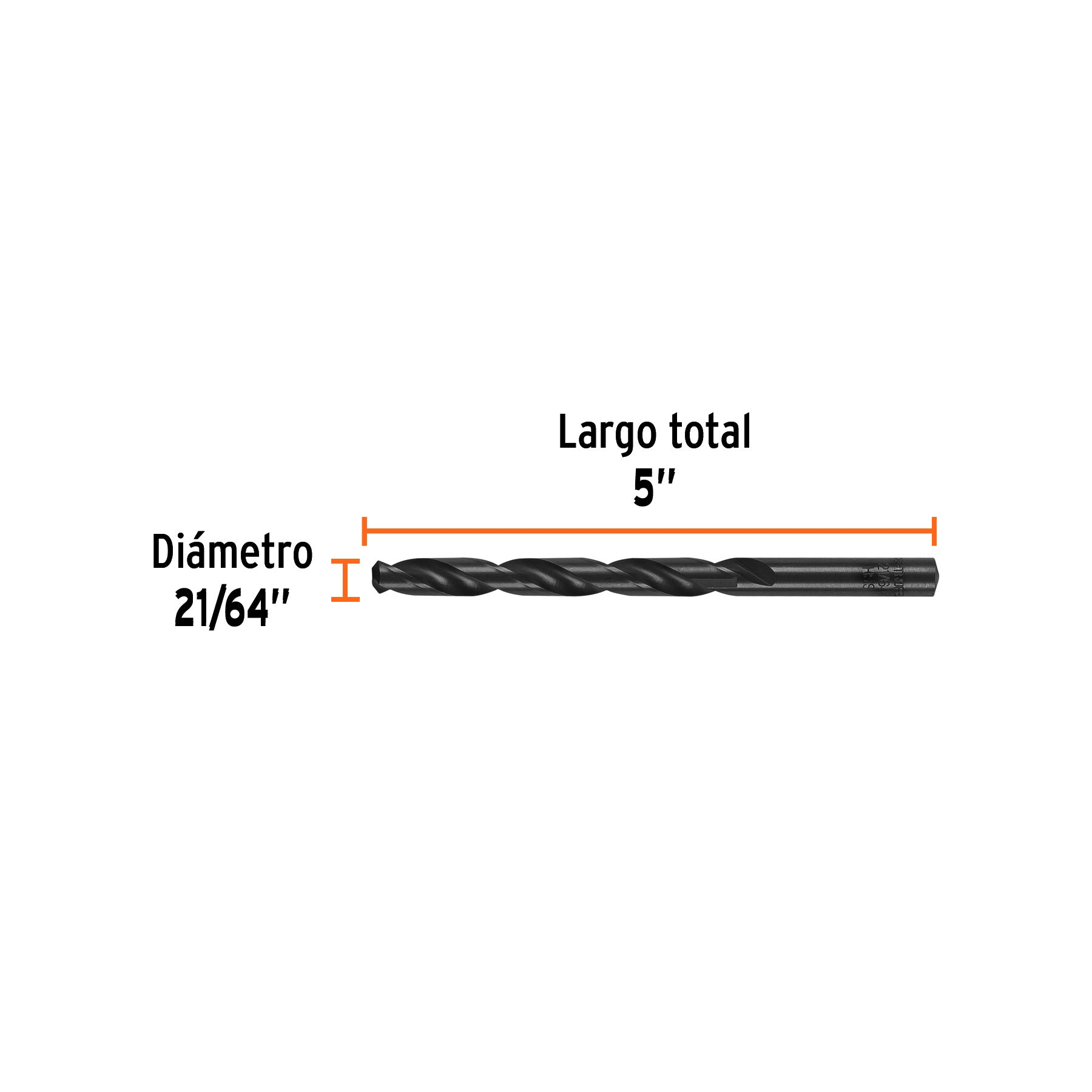 Broca HSS Trublack para metal Truper 21/64"
