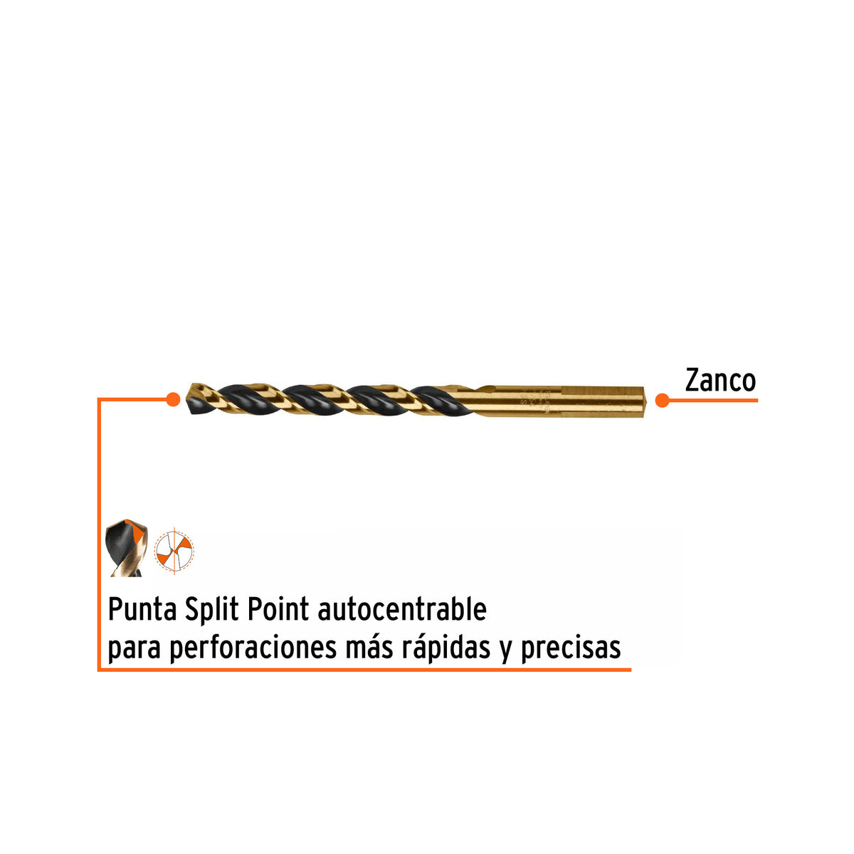 Broca HSS Trugold para metal Truper Expert 21/64"