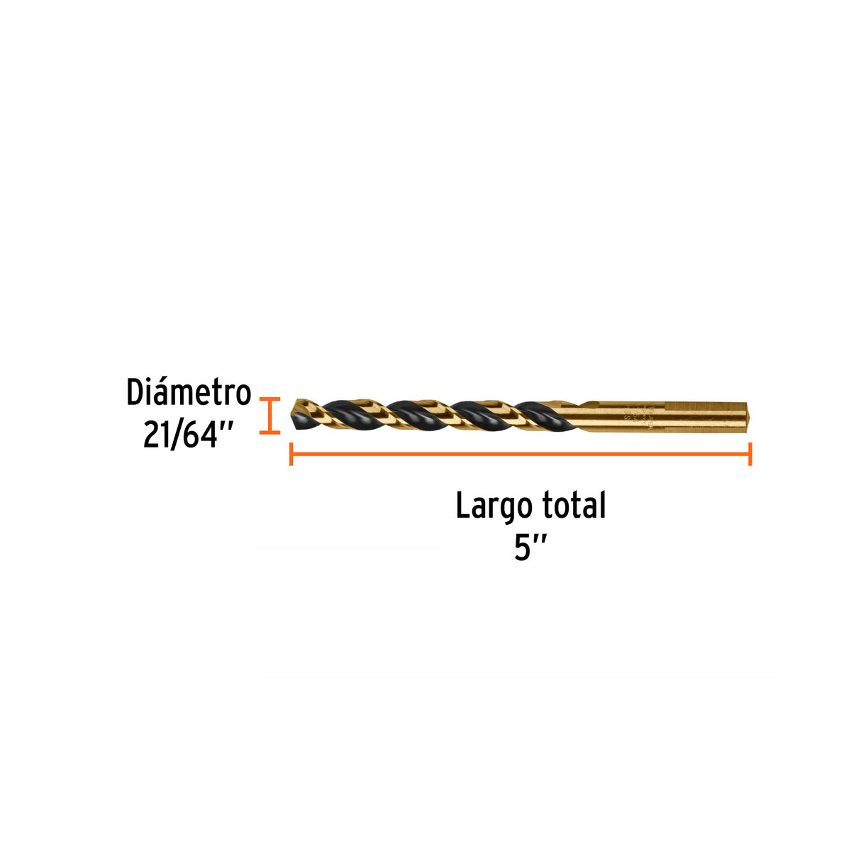 Broca HSS Trugold para metal Truper Expert 21/64"