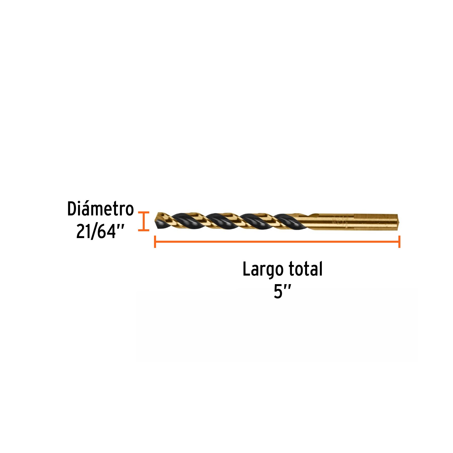 Broca HSS Trugold para metal Truper Expert 21/64"
