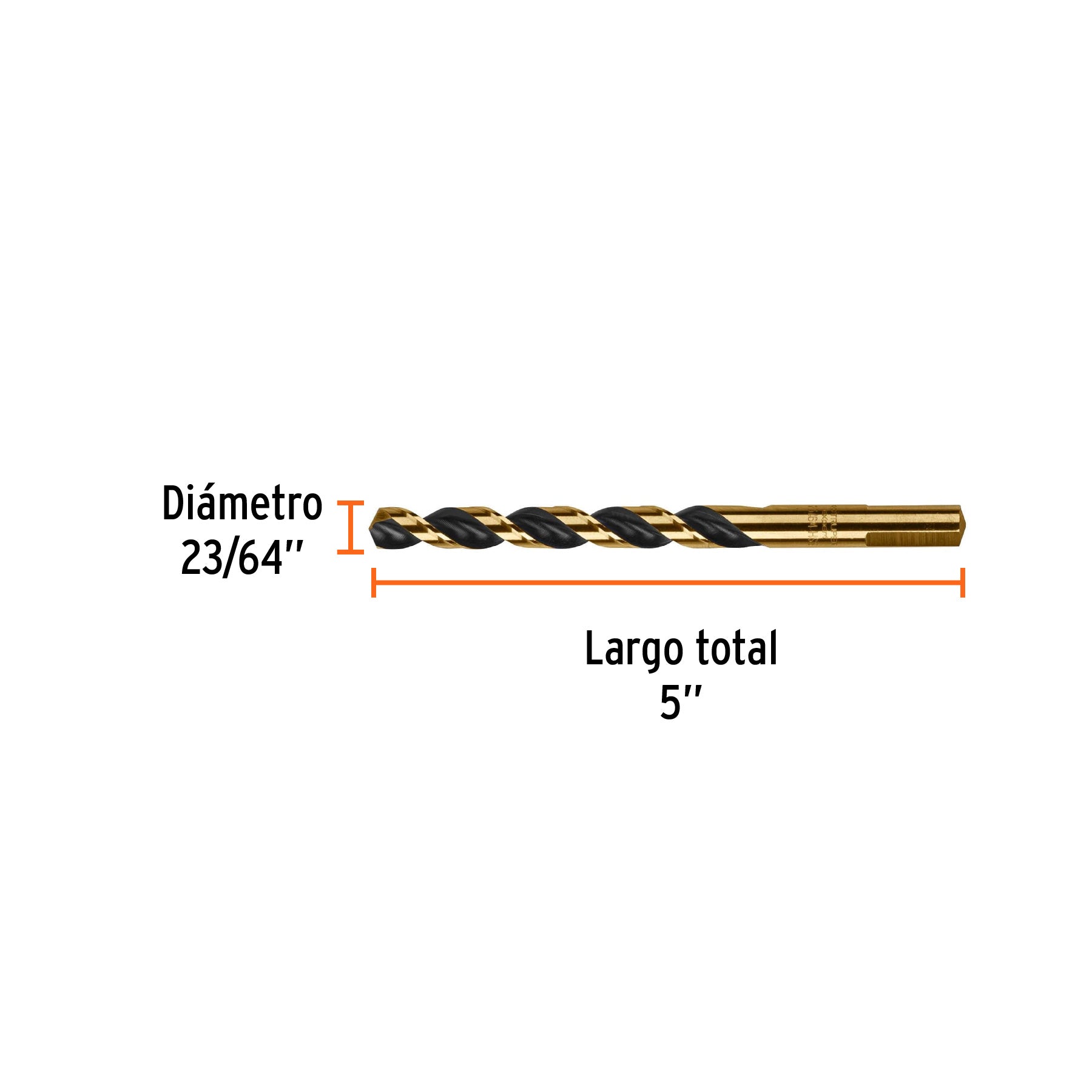 Broca HSS Trugold para metal Truper Expert 23/64"