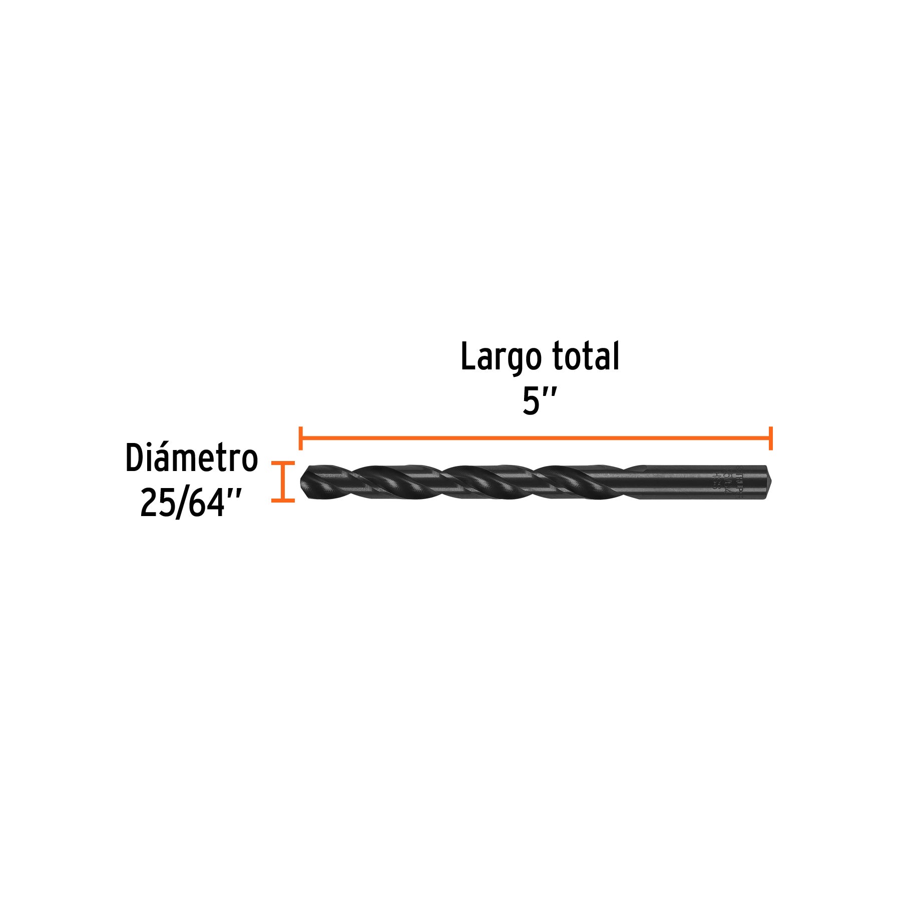 Broca HSS Trublack para metal Truper 25/64"