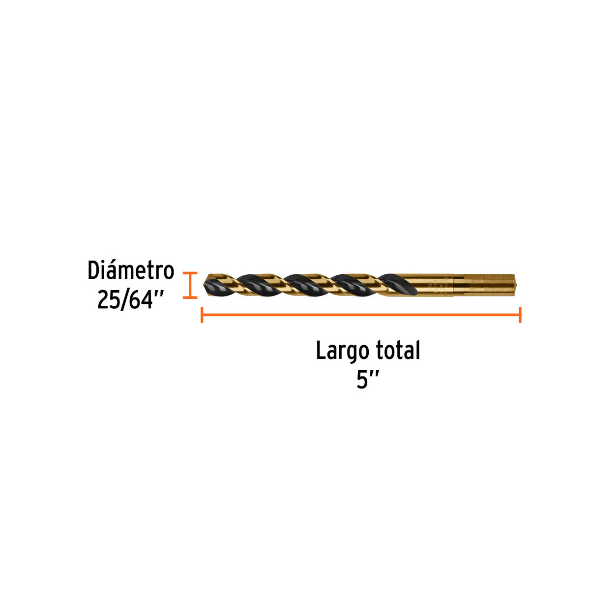 Broca HSS Trugold para metal Truper Expert 25/64"