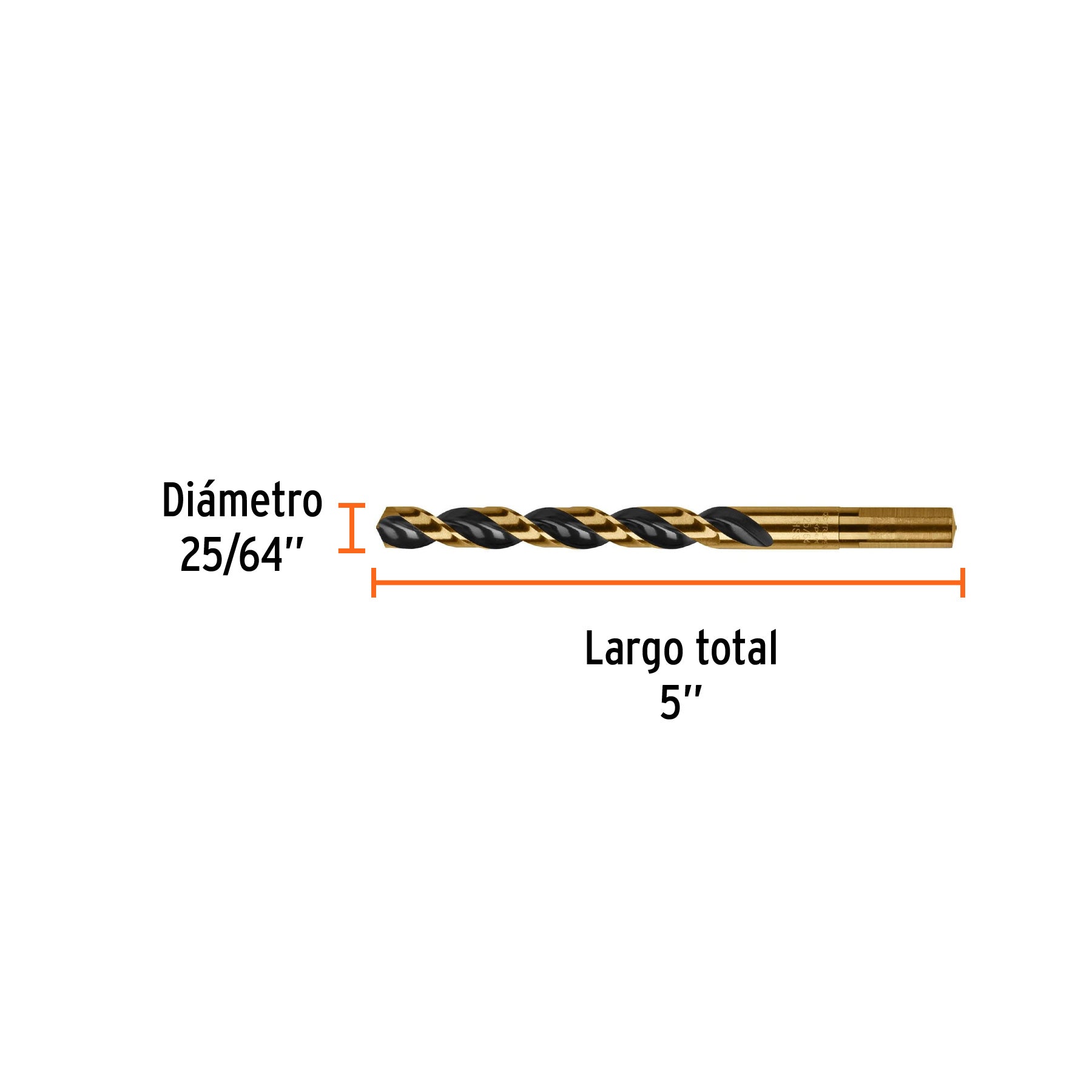 Broca HSS Trugold para metal Truper Expert 25/64"