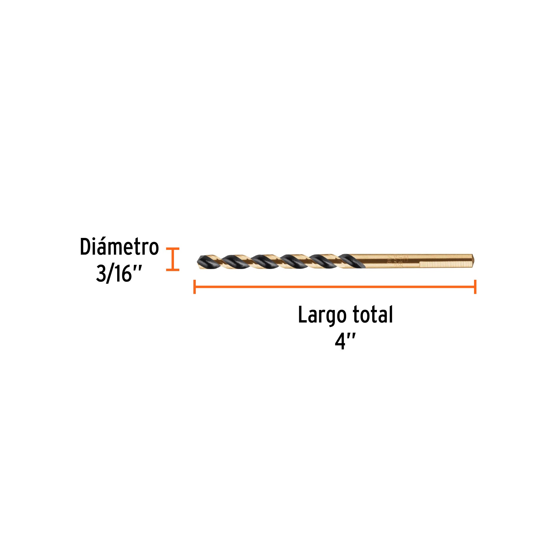Broca HSS Trugold para metal en blister EXPERT 3/16"