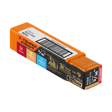 Broca HSS Trugold para metal Truper Expert 3/16"