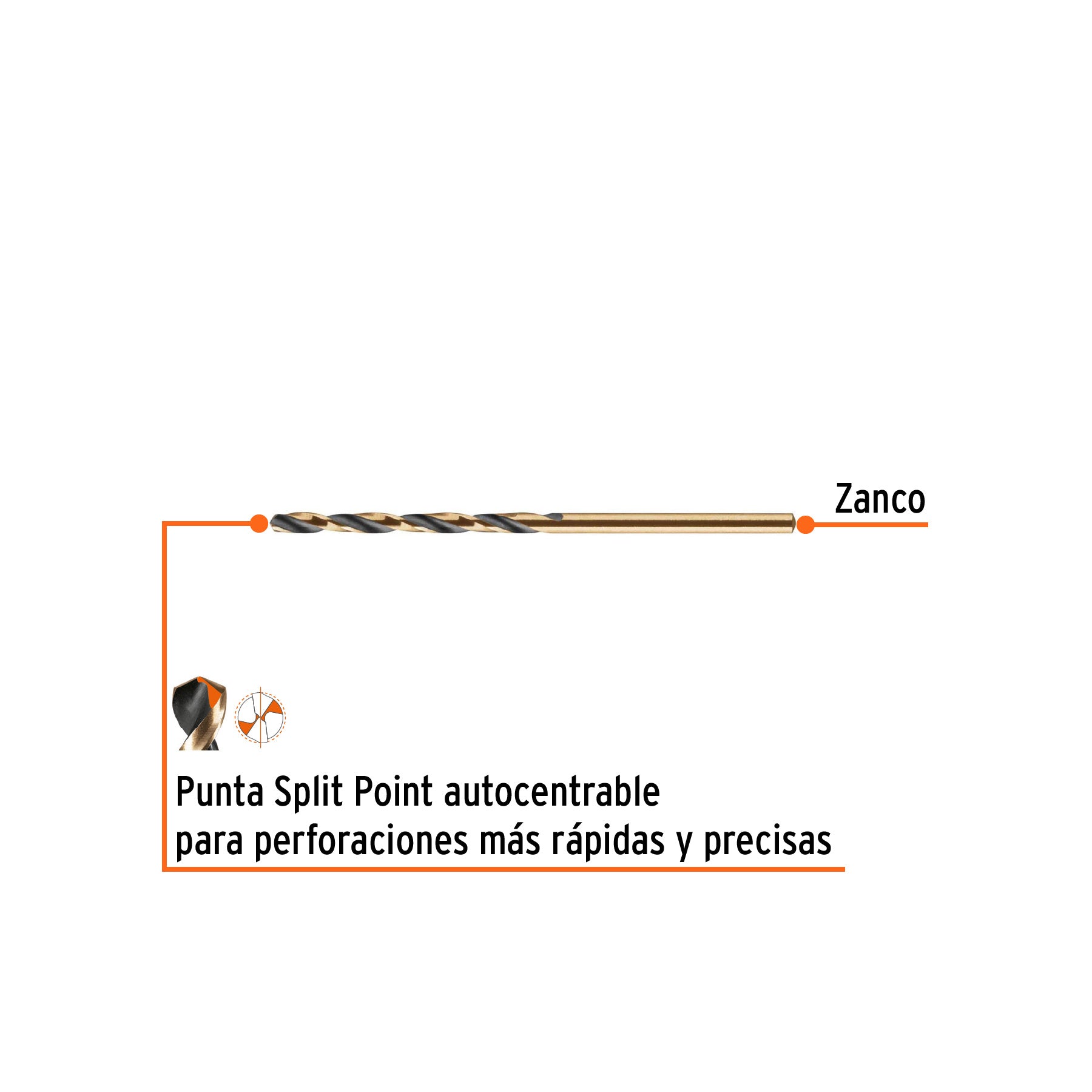 Broca HSS Trugold para metal Truper Expert 3/32"