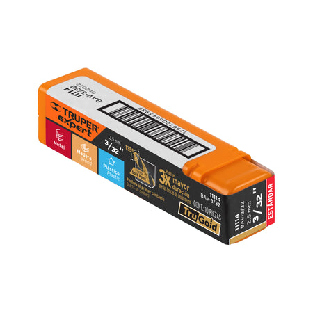 Broca HSS Trugold para metal Truper Expert 3/32"