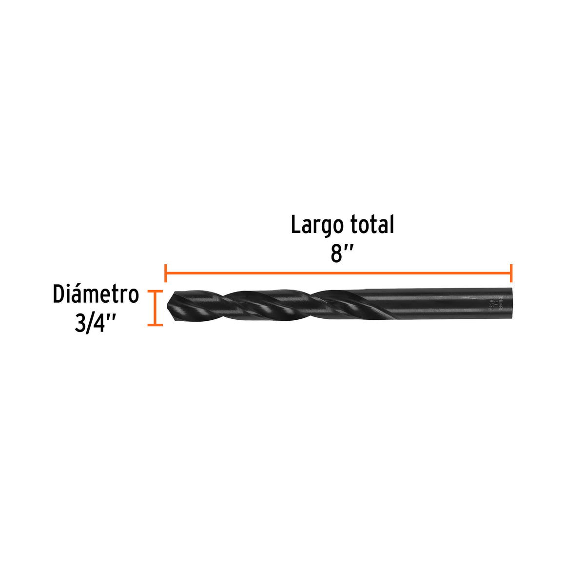 Broca HSS Trublack para metal Truper 3/4"