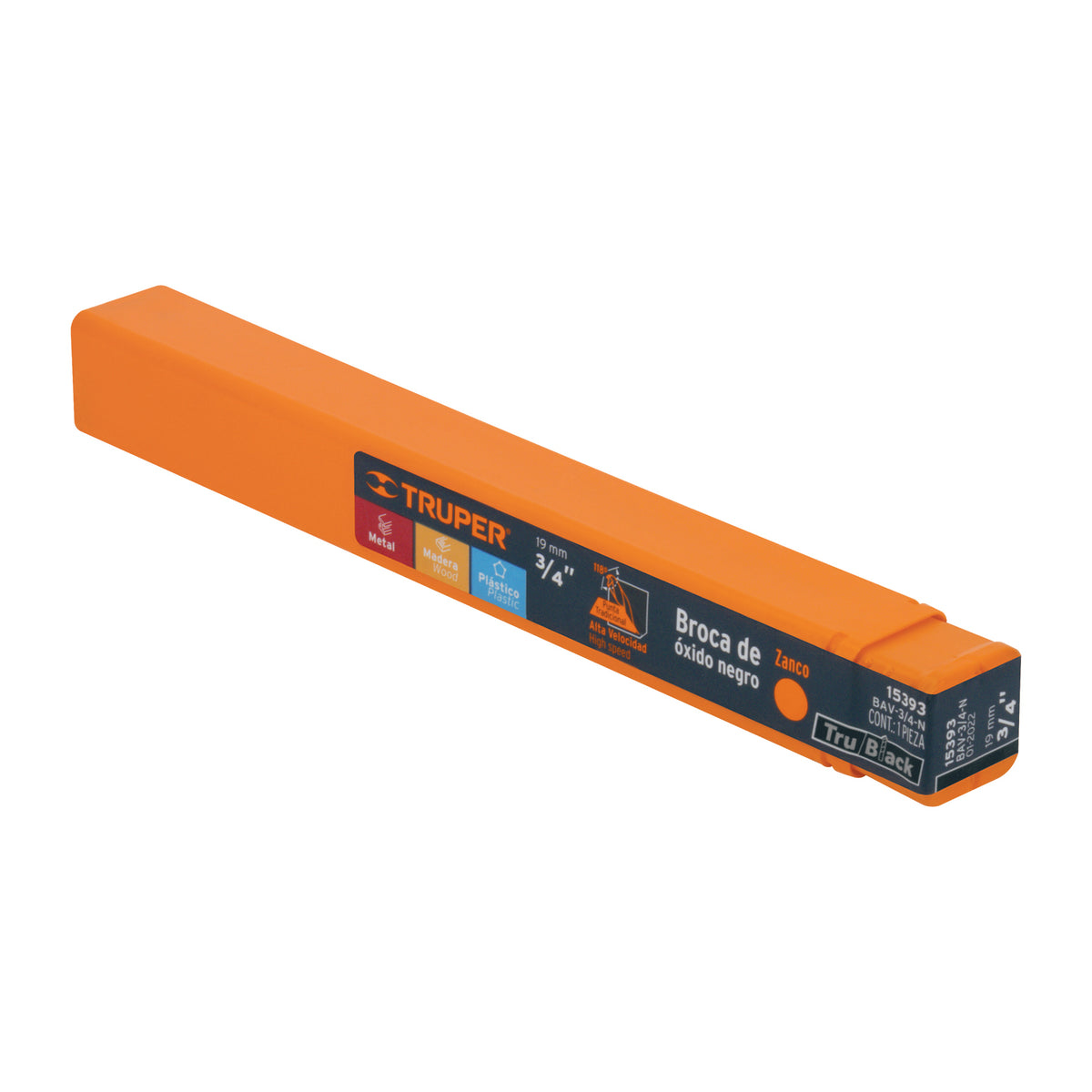Broca HSS Trublack para metal Truper 3/4"
