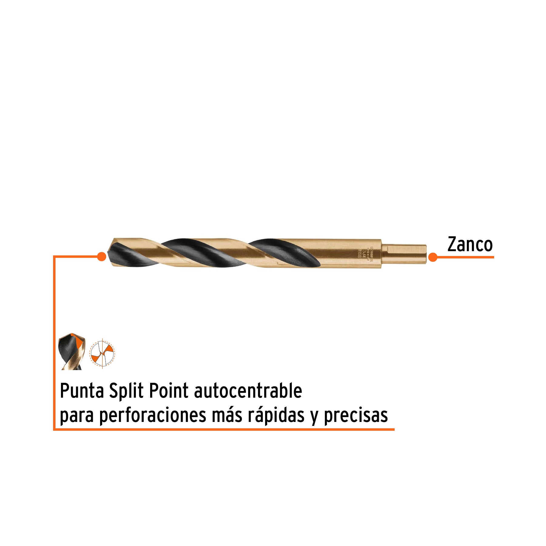 Broca HSS Trugold para metal Truper Expert 3/4"