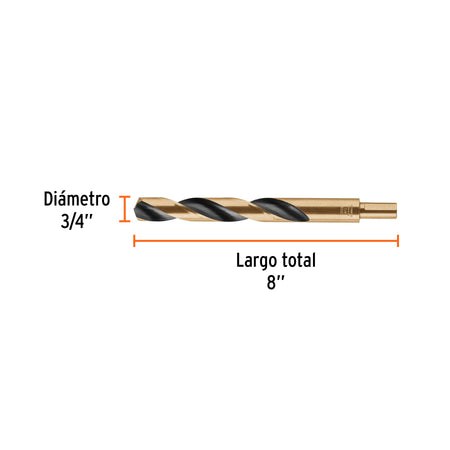 Broca HSS Trugold para metal Truper Expert 3/4"