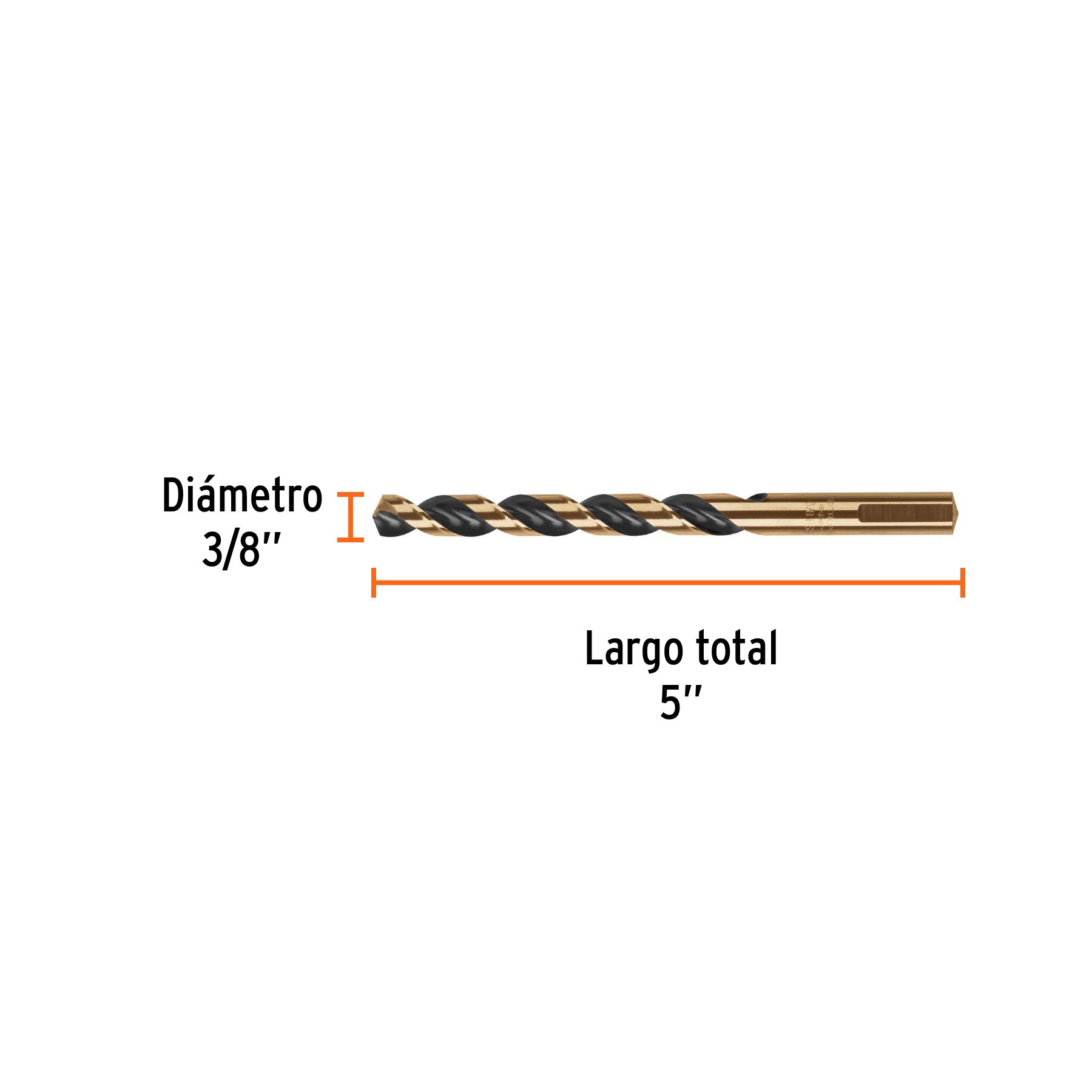Broca HSS 3/8' Trugold para metal en blíster, EXPERT