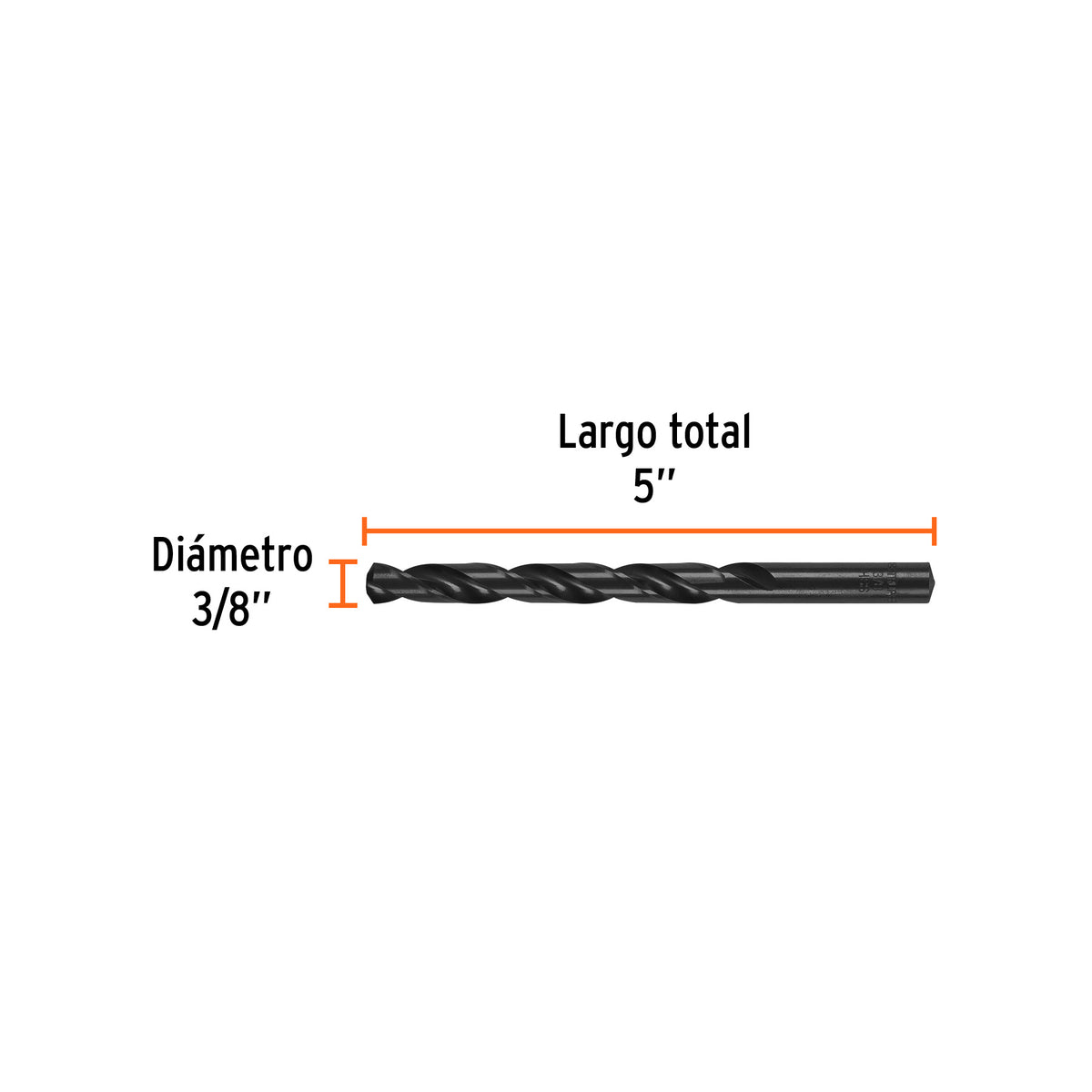 Broca HSS Trublack para metal Truper 3/8"