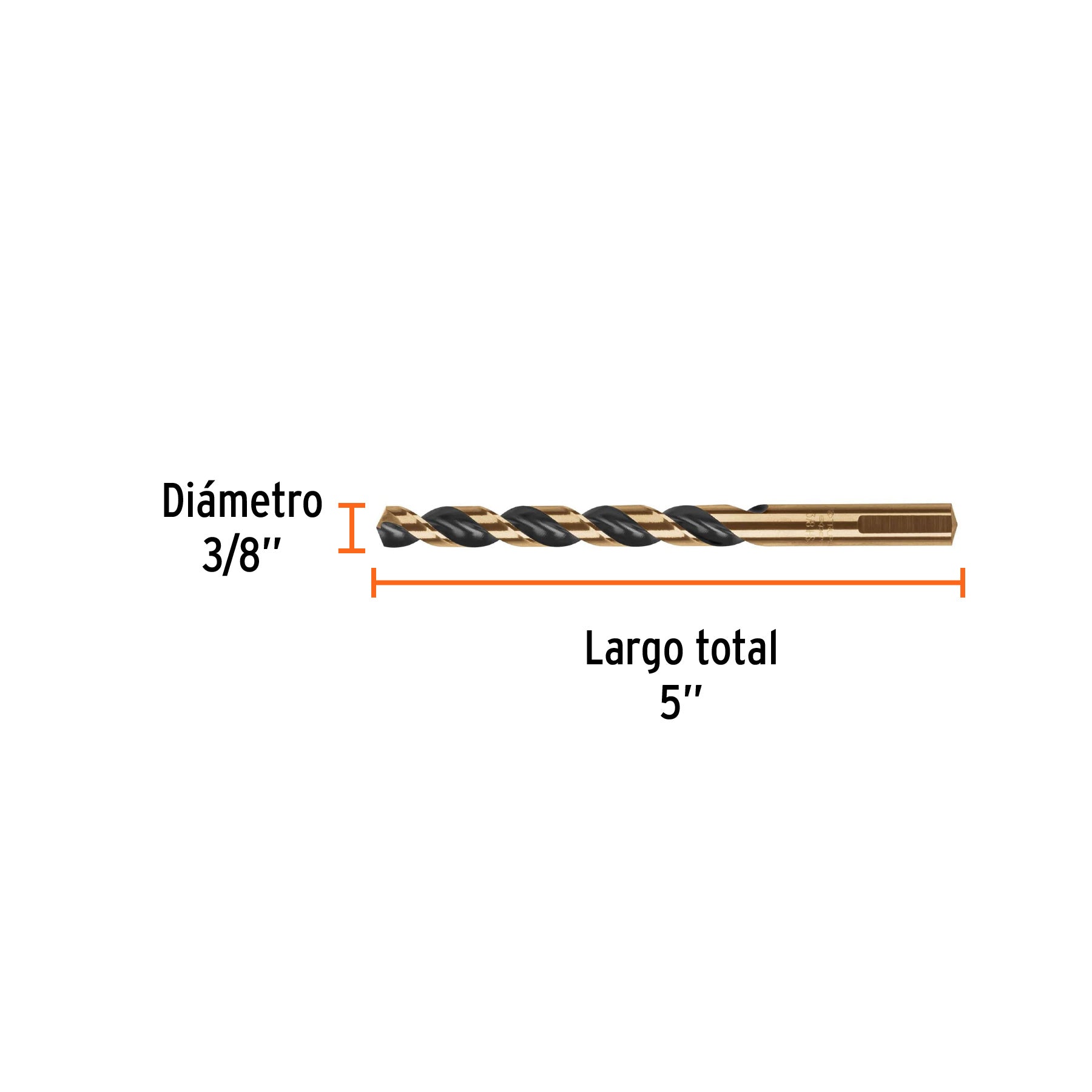 Broca HSS Trugold para metal Truper Expert 3/8"