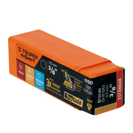 Broca HSS Trugold para metal Truper Expert 3/8"