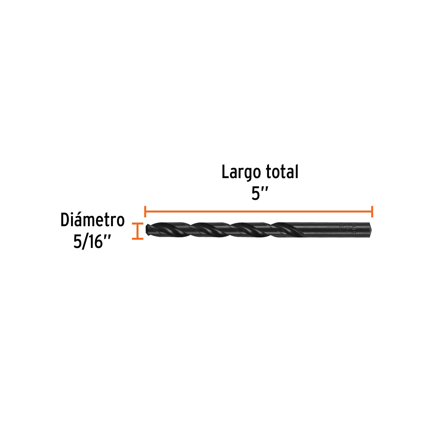 Broca HSS Trublack para metal Truper 5/16"